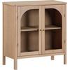 image:imageNathan James Mason Storage Cabinet Free Standing Accent Sideboard Buffet Credenza with Glass Doors and Adjustable Shelf in Black Oak Wood for Dining Room Entryway and Living Room Clear GlassBlackRaw Oak