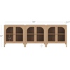 image:imageNathan James Mason Storage Cabinet Free Standing Accent Sideboard Buffet Credenza with Glass Doors and Adjustable Shelf in Black Oak Wood for Dining Room Entryway and Living Room Clear GlassBlackRaw Oak