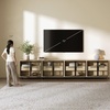image:imageNathan James Mason Storage Cabinet Free Standing Accent Sideboard Buffet Credenza with Glass Doors and Adjustable Shelf in Black Oak Wood for Dining Room Entryway and Living Room Clear GlassBlackGlassLight Oak