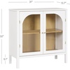 image:imageNathan James Mason Storage Cabinet Free Standing Accent Sideboard Buffet Credenza with Glass Doors and Adjustable Shelf in Black Oak Wood for Dining Room Entryway and Living Room Clear GlassBlackMatte White