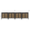 image:imageNathan James Mason Storage Cabinet Free Standing Accent Sideboard Buffet Credenza with Glass Doors and Adjustable Shelf in Black Oak Wood for Dining Room Entryway and Living Room Clear GlassBlackMatte Black