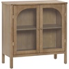 image:imageNathan James Mason Storage Cabinet Free Standing Accent Sideboard Buffet Credenza with Glass Doors and Adjustable Shelf in Black Oak Wood for Dining Room Entryway and Living Room Clear GlassBlackBrushed Light Brown