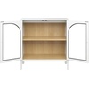 image:imageNathan James Mason Storage Cabinet Free Standing Accent Sideboard Buffet Credenza with Glass Doors and Adjustable Shelf in Black Oak Wood for Dining Room Entryway and Living Room Clear GlassBlackMatte White