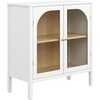 image:imageNathan James Mason Storage Cabinet Free Standing Accent Sideboard Buffet Credenza with Glass Doors and Adjustable Shelf in Black Oak Wood for Dining Room Entryway and Living Room Clear GlassBlackMatte White