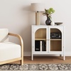 image:imageNathan James Mason Storage Cabinet Free Standing Accent Sideboard Buffet Credenza with Glass Doors and Adjustable Shelf in Black Oak Wood for Dining Room Entryway and Living Room Clear GlassBlackMatte White