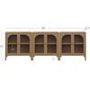 image:imageNathan James Mason Storage Cabinet Free Standing Accent Sideboard Buffet Credenza with Glass Doors and Adjustable Shelf in Black Oak Wood for Dining Room Entryway and Living Room Clear GlassBlackBrushed Light Brown