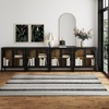 image:imageNathan James Mason Storage Cabinet Free Standing Accent Sideboard Buffet Credenza with Glass Doors and Adjustable Shelf in Black Oak Wood for Dining Room Entryway and Living Room Clear GlassBlackMatte Black