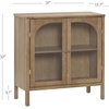image:imageNathan James Mason Storage Cabinet Free Standing Accent Sideboard Buffet Credenza with Glass Doors and Adjustable Shelf in Black Oak Wood for Dining Room Entryway and Living Room Clear GlassBlackBrushed Light Brown