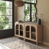 image:imageNathan James Mason Storage Cabinet Free Standing Accent Sideboard Buffet Credenza with Glass Doors and Adjustable Shelf in Black Oak Wood for Dining Room Entryway and Living Room Clear GlassBlackRaw Oak