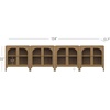 image:imageNathan James Mason Storage Cabinet Free Standing Accent Sideboard Buffet Credenza with Glass Doors and Adjustable Shelf in Black Oak Wood for Dining Room Entryway and Living Room Clear GlassBlackBrushed Light Brown
