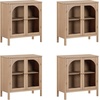 image:imageNathan James Mason Storage Cabinet Free Standing Accent Sideboard Buffet Credenza with Glass Doors and Adjustable Shelf in Black Oak Wood for Dining Room Entryway and Living Room Clear GlassBlackRaw Oak
