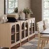 image:imageNathan James Mason Storage Cabinet Free Standing Accent Sideboard Buffet Credenza with Glass Doors and Adjustable Shelf in Black Oak Wood for Dining Room Entryway and Living Room Clear GlassBlackRaw Oak