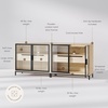 image:imageNathan James Mason Storage Cabinet Free Standing Accent Sideboard Buffet Credenza with Glass Doors and Adjustable Shelf in Black Oak Wood for Dining Room Entryway and Living Room Clear GlassBlackGlassLight Oak