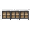 image:imageNathan James Mason Storage Cabinet Free Standing Accent Sideboard Buffet Credenza with Glass Doors and Adjustable Shelf in Black Oak Wood for Dining Room Entryway and Living Room Clear GlassBlackMatte Black