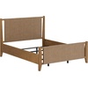image:imageNathan James Miles Mid Century Modern Queen Bed Frame Queen Size Platform Wood Bed Frame with Upholstered Headboard Cream BoucleLight BrownCameron Light Brown