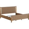 image:imageNathan James Miles Mid Century Modern Queen Bed Frame Queen Size Platform Wood Bed Frame with Upholstered Headboard Cream BoucleLight BrownCameron Light Brown