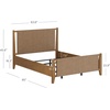image:imageNathan James Miles Mid Century Modern Queen Bed Frame Queen Size Platform Wood Bed Frame with Upholstered Headboard Cream BoucleLight BrownCameron Light Brown