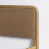 image:imageNathan James Miles Mid Century Modern Queen Bed Frame Queen Size Platform Wood Bed Frame with Upholstered Headboard Cream BoucleLight BrownLight Brown Faux Leather