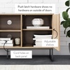 image:imageNathan James Mina Modern TV Stand Entertainment Cabinet Media Console with a Natural Rattan Storage Doors White Finish and Gold Brass Accents for Living Room or Media Room WhiteGoldOakMatte Black