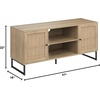 image:imageNathan James Mina Modern TV Stand Entertainment Cabinet Media Console with a Natural Rattan Storage Doors White Finish and Gold Brass Accents for Living Room or Media Room WhiteGoldOakBlack