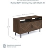 image:imageNathan James Mina Modern TV Stand Entertainment Cabinet Media Console with a Natural Rattan Storage Doors White Finish and Gold Brass Accents for Living Room or Media Room WhiteGoldWalnut BrownBlack