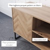 image:imageNathan James Mina Modern TV Stand Entertainment Cabinet Media Console with a Natural Rattan Storage Doors White Finish and Gold Brass Accents for Living Room or Media Room WhiteGoldOakMatte Black