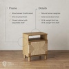 image:imageNathan James Mina Rattan Wood End Side Accent Table Nightstand with Storage for Living Room or Bedroom 1 Black OakBlackLight BrownSeagrass