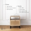 image:imageNathan James Mina Side End or Accent Table in a Natural Oak Wood Finish amp Matte Black Accents with Storage for Living Room or Nightstand for Bedroom OakBlack Set of 2
