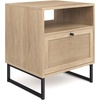 image:imageNathan James Mina Side End or Accent Table in a Natural Oak Wood Finish amp Matte Black Accents with Storage for Living Room or Nightstand for Bedroom OakBlack Set of 2