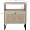 image:imageNathan James Mina Side End or Accent Table in a Natural Oak Wood Finish amp Matte Black Accents with Storage for Living Room or Nightstand for Bedroom OakBlack Set of 2