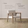 image:imageNathan James Omel Lounge Reading Chair Modern Living Room Accent Chair with Metal Frame and Boucle Upholstery Cream BoucleBlack Set of 2Hudson Natural FlaxBrushed Light Brown  Set of 2