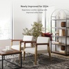 image:imageNathan James Omel Lounge Reading Chair Modern Living Room Accent Chair with Metal Frame and Boucle Upholstery Cream BoucleBlack Set of 2Hudson Natural FlaxBrushed Light Brown  Set of 2