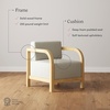 image:imageNathan James Omel Lounge Reading Chair Modern Living Room Accent Chair with Metal Frame and Boucle Upholstery Cream BoucleBlack Set of 2Jayden Natural Brown Wood