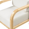 image:imageNathan James Omel Lounge Reading Chair Modern Living Room Accent Chair with Metal Frame and Boucle Upholstery Cream BoucleBlack Set of 2Jayden Natural Brown Wood