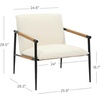image:imageNathan James Omel Lounge Reading Chair Modern Living Room Accent Chair with Metal Frame and Boucle Upholstery Cream BoucleBlack Set of 2Omel White BoucleBlack  Set of 2