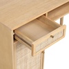 image:imageNathan James Parker Modern Home Office Writing Computer or Laptop Desk with Open Storage Cubby and Small Drawer WalnutNatural Brown