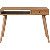 image:imageNathan James Parker Modern Home Office Writing Computer or Laptop Desk with Open Storage Cubby and Small Drawer WalnutWalnut