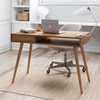 image:imageNathan James Parker Modern Home Office Writing Computer or Laptop Desk with Open Storage Cubby and Small Drawer WalnutWalnut