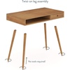 image:imageNathan James Parker Modern Home Office Writing Computer or Laptop Desk with Open Storage Cubby and Small Drawer WalnutWalnut