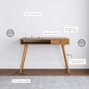 image:imageNathan James Parker Modern Home Office Writing Computer or Laptop Desk with Open Storage Cubby and Small Drawer WalnutWalnut
