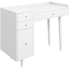 image:imageNathan James Parker Modern Home Office Writing Computer or Laptop Desk with Open Storage Cubby and Small Drawer WalnutWhite