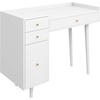 image:imageNathan James Parker Modern Home Office Writing Computer or Laptop Desk with Open Storage Cubby and Small Drawer WalnutWhite