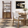 image:imageNathan James Paxton Boho Bookshelf Cabinet with Solid Wood Frame Rattan Bookshelf with Cabinet Base Arched Bookcase Cabinet for Living Room or Home Office Dark Acacia Set of 4Dark Acaciasynthetic Rattanbrushed Brass