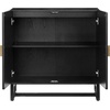 image:imageNathan James Paxton MidCentury Modern Wood Storage Cabinet with Doors Arched Storage Cabinet for Living Room or Kitchen with Rattan Door Details Raw OakBlack OakPale Rattan