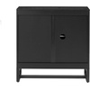 image:imageNathan James Paxton MidCentury Modern Wood Storage Cabinet with Doors Arched Storage Cabinet for Living Room or Kitchen with Rattan Door Details Raw OakBlack OakBlack Rattan