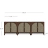 image:imageNathan James Paxton MidCentury Modern Wood Storage Cabinet with Doors Arched Storage Cabinet for Living Room or Kitchen with Rattan Door Details Raw OakDark Acacia
