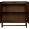 image:imageNathan James Paxton MidCentury Modern Wood Storage Cabinet with Doors Arched Storage Cabinet for Living Room or Kitchen with Rattan Door Details Raw OakDark Acacia