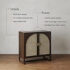 image:imageNathan James Paxton MidCentury Modern Wood Storage Cabinet with Doors Arched Storage Cabinet for Living Room or Kitchen with Rattan Door Details Raw OakDark Acacia