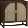 image:imageNathan James Paxton MidCentury Modern Wood Storage Cabinet with Doors Arched Storage Cabinet for Living Room or Kitchen with Rattan Door Details Raw OakDark Acacia