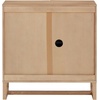 image:imageNathan James Paxton MidCentury Modern Wood Storage Cabinet with Doors Arched Storage Cabinet for Living Room or Kitchen with Rattan Door Details Raw OakRaw Oak